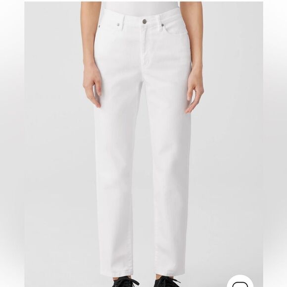 NWT Eileen Fisher Organic Cotton Denim Slim Jean Slim Fit Full Length Stretch 6 - Picture 6 of 11
